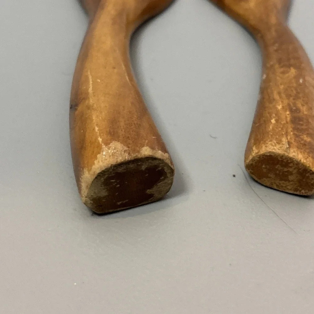 Pottery Barn Serving Bowl Unisex OS Brown Good Wooden Divided Dough Bowl Set
